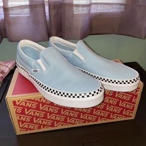 Vans Classic slip-on check foxing cool blue